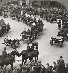Commemoration of the end of the war, the Anzacs witness the review of the Empires forces in London